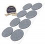 Adsamm® / 8 x Patins en Feutre/Gris/Ø 50 mm/Rond/épaisseur 3,5 mm/Patins glisseurs Auto-adhésifs de qualité optimale