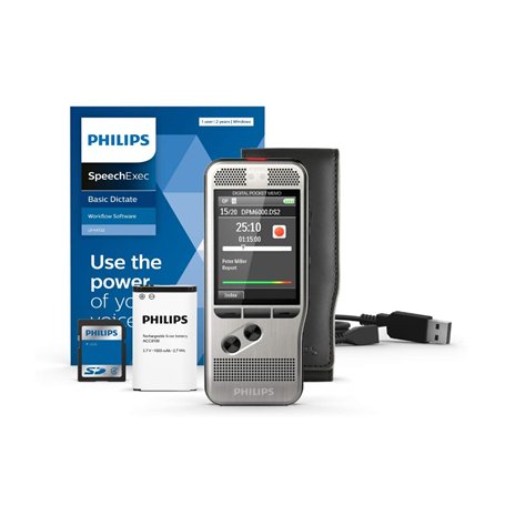 Pocket-Mémo DPM6000 avec Boutons poussoirs et Version SpeechExec abonnement Pendant 2 Ans