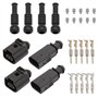 Anlseiod Kit Connecteurs mâles femelles voiture étanche à 2 broches compatible avec 1J0973702
