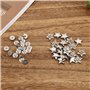 Jeanoko Bouton de Goujon en métal argenté 20 pièces en Forme d'étoile Bouton à vis Rivets pour vêtements en Cuir Artisanat(Flat