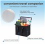 2 pièce Grand Sac Isotherme (40L+40L) + 10 pièce banquise,Noir Sac Isotherme Courses(41x26x33cm),Pliable Sacs isothermes,glacièr