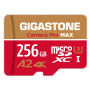 [5 Ans Récupération de données Gratuite] GIGASTONE Carte Mémoire 256 Go, Camera Pro Max, Vitesse jusqu'à 130/85 Mo/s, pour GoPro