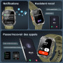 Blackview Montre Connectée Homme, Fonction Ilumination, Double Bracelets, Écran 1.39" TFT, Cardiofréquence/SPO2 à 24 Heures, Ana