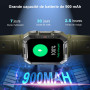 Blackview Montre Connectée Homme, Fonction Ilumination, Double Bracelets, Écran 1.39" TFT, Cardiofréquence/SPO2 à 24 Heures, Ana