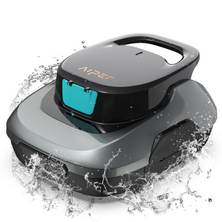 AIPER Scuba SE Robot Piscine, Aspirateur Piscine sans Fil, 90 Minutes de Nettoyage, Stationnement Automatique, Nettoyeur de Pisc