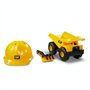 CATERPILLAR 82061 Camion Benne articulé roues libres 25 cm et casque de chantier