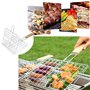 Universel Grille de Barbecue Portable Griller Panier Griller Panier avec Poignée en Bois Grilles de Poisson Pliables Barbecue av