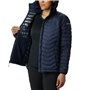 Columbia Powder Lite Hooded Jacket, Doudoune À Capuche Femme, Nocturnal/Dark Nocturnal, Taille XL