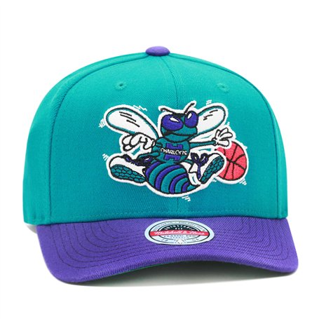 Mitchell & Ness Charlotte Hornets Team Two Tone Red Line Solid Flex Snapback Capsule Charlotte Hornets Team Two Tone Red Line So