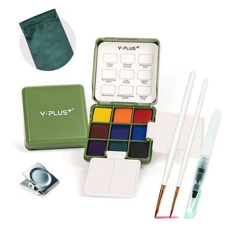 YPLUS Kit de peintures aquarelles : boîte de peinture à l'eau de qualité supérieure