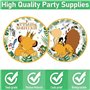 Vaisselle de Le Roi Lion 69 Pièces Décoration de Le Thème du Roi Lion Jungle Animaux Ensemble de Vaisselle de Fête avec Assiette