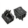 sourcing map 5Pcs AC 16A/125V 16A/250V 4 Terminal 2 Position Bateau DPST Interrupteur à Bascules Noir