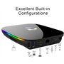 TUREWELL Q Plus Android 10.0 TV Box 4Go RAM 64Go ROM H616 Quad-Core cortex-A53 Support 3D 6K Ultra HD H.265 2.4GHz WiFi 10/100M 