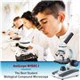 AmScope - Monocular Compound Microscope, 40X-1000X, LED, for Students and Adults - M150C