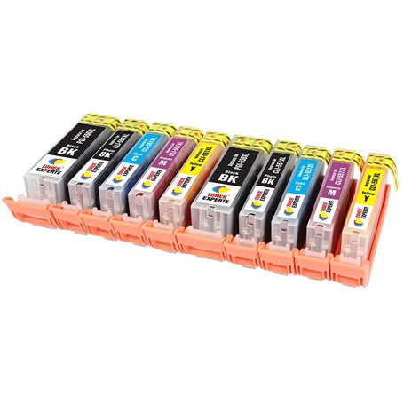 TONER EXPERTE PGI-550XL CLI-551XL 10 XL Cartouches d'encre compatibles avec Canon iP7250 iP8750 iX6850 MX925 MX725 MG5650 MG6350
