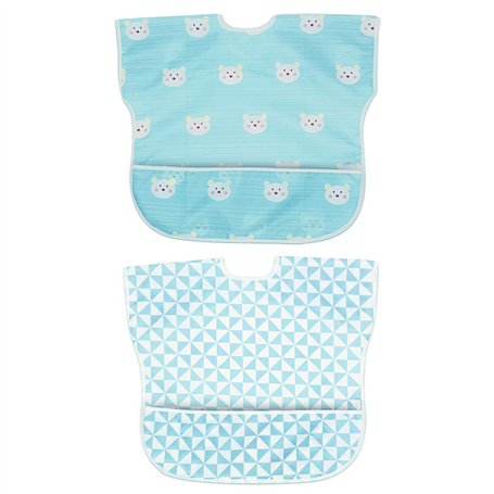 Bavoir à Manches Longue pour Bébé alimentation Imperméable à l'eau Blouse Tablier Bavoir de Bébé Manches Longues Bavette Impermé