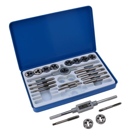 Imperial UNC UNF tarauds et filières SAE 1/8" - 1/2" + grossière fine 24pc