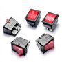 Switian 6 Pcs Lumière On/Off DPST bateau Interrupteur à bascule 16A/250 V/20A 125 V AC 4 Broches Rouge