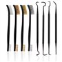 Lot de 8 petites brosses métalliques - En acier inoxydable - Petite brosse en laiton - Brosse métallique en acier et nylon - Ave