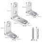 STARVAST 18 Pcs Équerre Angle en Acier Inoxydable 90 Degrés Angle Droit Coin Support - Équerre Angle avec