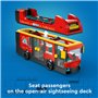 LEGO City Red 60407 Ensemble de véhicules bus touristiques à double étage – Cadeau d'anniversaire pour enfants de 7 ans – Bus lo