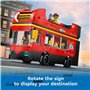 LEGO City Red 60407 Ensemble de véhicules bus touristiques à double étage – Cadeau d'anniversaire pour enfants de 7 ans – Bus lo