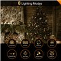 ANSIO® Guirlande Lumineuse 10m 100 LED Blanc Chaud Guirlandes Lumineuses Sapin de Noel d'Extérieur et Intérieur Idéales pour Fen