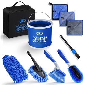lesasas Kit de Nettoyage de Voiture avec Sac de Rangement