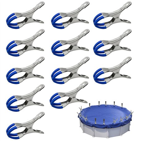 Golgner Lot de 12 pinces en métal pour piscines hors-sol