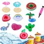 10 Pcs Gonflables Porte-Boissons，Porte Gobelet Gonflable Piscine，Porte Gobelet Flottant