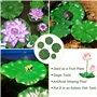 SYEYCW 10 Pièces Feuilles de Lotus Artificielles, Coussinets de Lys Flottants Ornements d'Étang en Plastique de 5 Tailles, pour