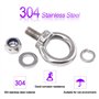 Swpeet 36 pièces Anneau de levage M8 Filetage mâle en acier inoxydable 304 Boulon à œil kit, y compris 6 pcs M5 Boulon à œil ave
