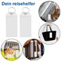 Lot de 5 étiquettes de bagage transparentes avec 5 bandes métalliques vissables, étiquettes de bagage, étiquettes de bagage, éti