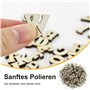 Lot de 416 petites lettres en bois de 15 mm - Pour bricolage et peinture - Lettres minuscules (A-Z) pour bricolage, artisanat, m
