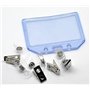 100pcs Crocodile Clips en métal avec passant en plastique transparent pour badge d'identification