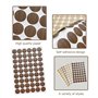 4 feuilles (216 feuilles) d'autocollants en grain de bois, autocollants pour trous de vis pour meubles, décoration d'intérieur, 
