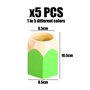 ZBHDEYG Lot de 5 pots à crayons de couleur contrastée - Porte-stylo créatif - Boîte de rangement pour papeterie - Boîte de range