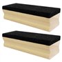 Lot de 2 gommes pour tableau noir avec manche en bois