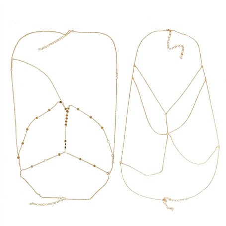 RELKLYU 2 Pièces De Chaîne De Poitrine en Métal