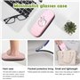 Widesmart 3 Pcs Étui à Lunettes Coque Rigide, Etui à Lunettes en Lin Étui à Lunettes de Chat Mignon à Clapet Étui à Lunettes Étu