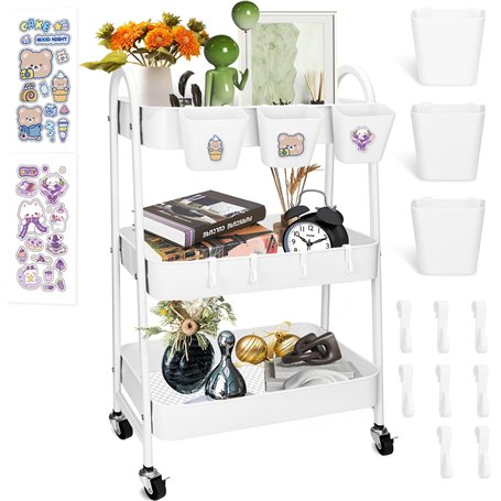 KIMIGO Chariot de Rangement à 3 Niveaux