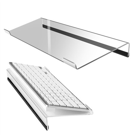 Support de Clavier D'ordinateur Transparent Plateau De Clavier Incliné Ergonomique Acrylique Claire Couverture pour Bureau Maiso