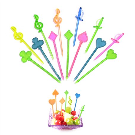 Fourchette de fruits en plastique 100pcs