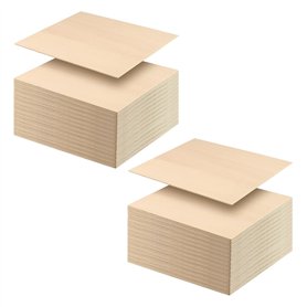 JIAYUET Lot de 80 feuilles carrées de tilleul de 10 x 10 cm, 2 mm d'épaisseur, planches de contreplaqué de bois brut de 10 cm po JIAYUET Lot de 80 feuilles carrées de tilleul de 10 x 10 cm