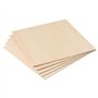 JIAYUET Lot de 80 feuilles carrées de tilleul de 10 x 10 cm, 2 mm d'épaisseur, planches de contreplaqué de bois brut de 10 cm po