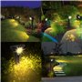 Lampe Solaire Extérieur Jardin Lumière Solaire Exterieur Étanche IP65 Eclairage Spot Solaire Exterieur LED Sécurité Sans Fil Fon