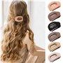 TTPSRY Lot de 6 Pince Cheveux Femmes Grande Pinces Griffes Clips Antidérapantes Epais Grosse Pince Plate Cheveux Colourful Barre