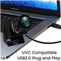 ELP Caméra USB 48 MP 8K Ultra HD USB avec Objectif Zoom Manuel 3,6 à 10 mm 3X Webcam pour Ordinateur Lightburn Caméra Gros Plan