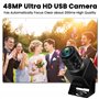 ELP Caméra USB 48 MP 8K Ultra HD USB avec Objectif Zoom Manuel 3,6 à 10 mm 3X Webcam pour Ordinateur Lightburn Caméra Gros Plan