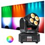 50W RGBWA/UV 6 en 1 Professional Mini Moving Head Éclairage de scène pour DJ Disco Restaurant Club Mariage Home Party